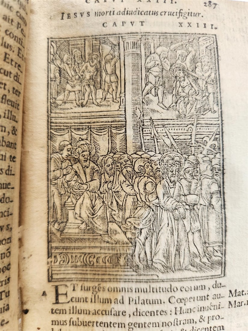 1548 BIBLE IN LATIN ILLUSTRATED antique 16th CENTURY NEW TESTAMENT rare - 17