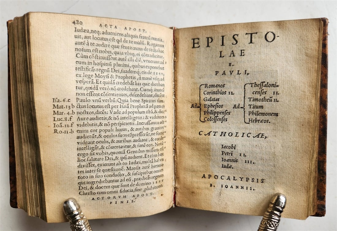 1548 BIBLE IN LATIN ILLUSTRATED antique 16th CENTURY NEW TESTAMENT rare - 18