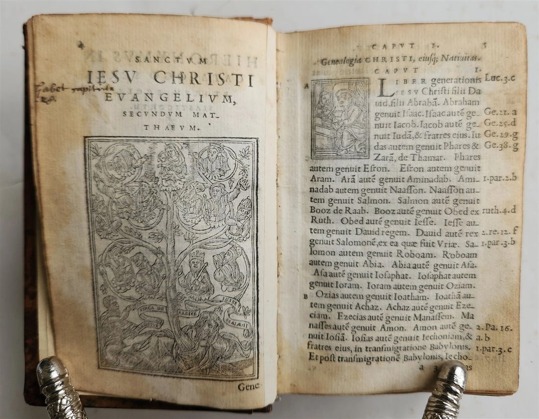 1548 BIBLE IN LATIN ILLUSTRATED antique 16th CENTURY NEW TESTAMENT rare - 3