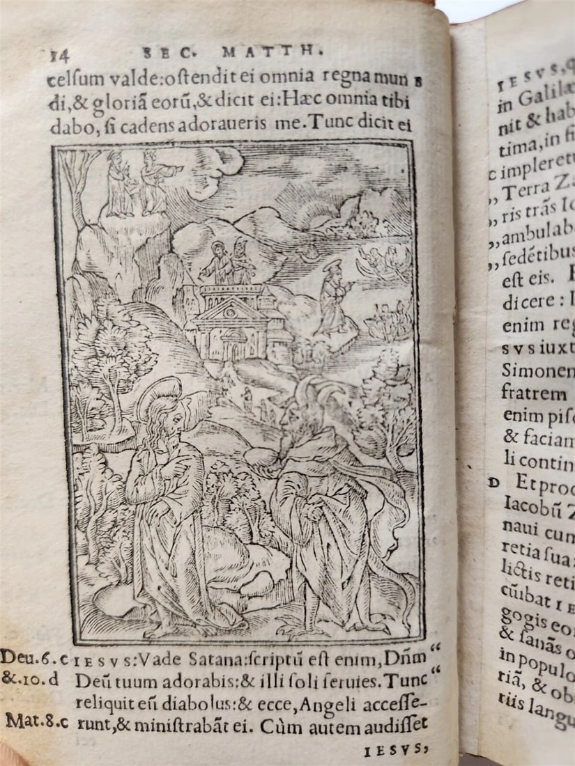 1548 BIBLE IN LATIN ILLUSTRATED antique 16th CENTURY NEW TESTAMENT rare - 7