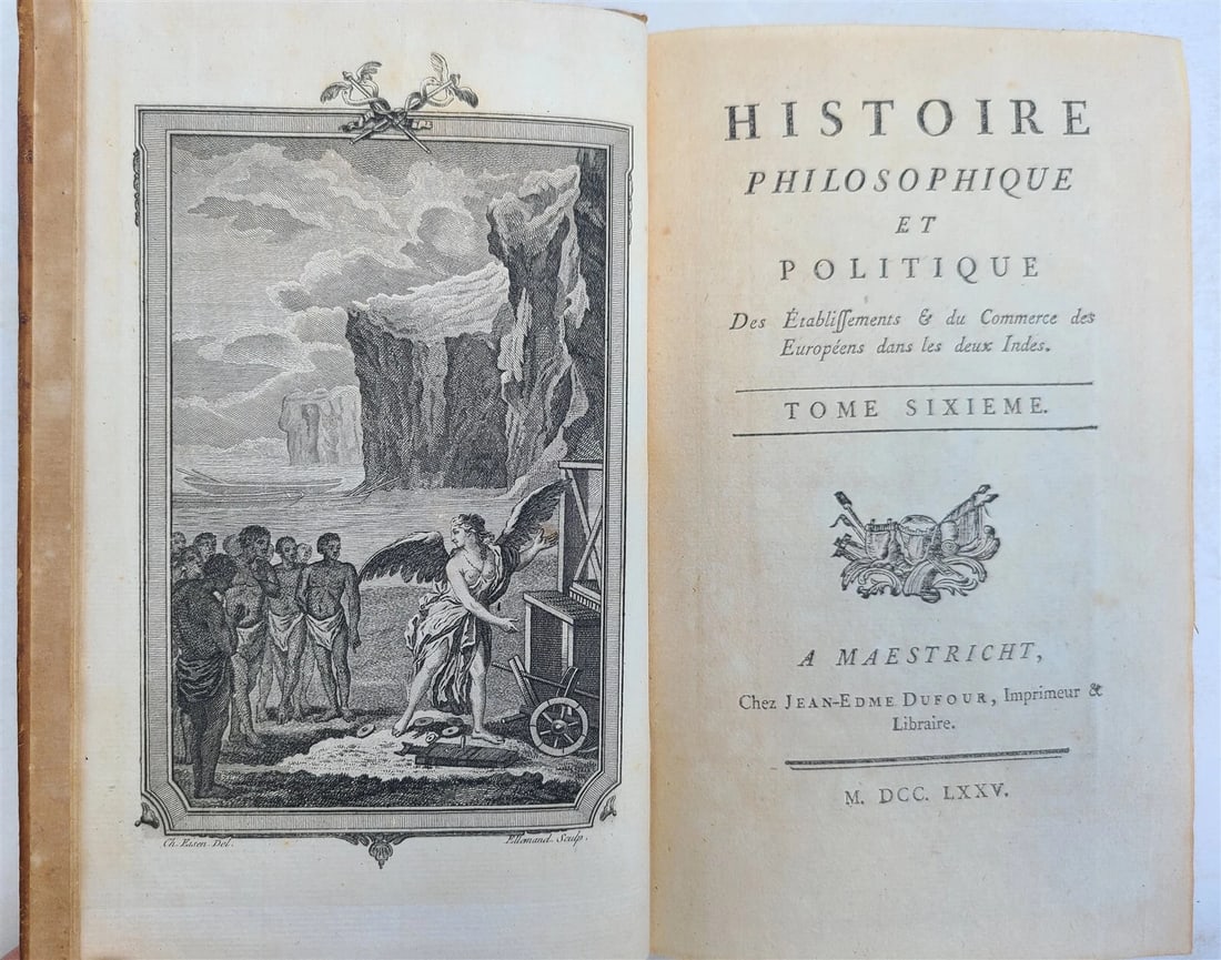 1775 HISTORY of EUROPEAN SETTLEMENTS & TRADE in INDIES 7 VOLUMES antique w/MAPS - 12