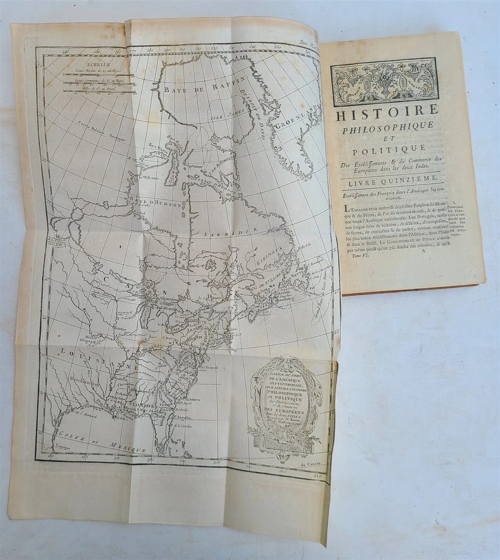1775 HISTORY of EUROPEAN SETTLEMENTS & TRADE in INDIES 7 VOLUMES antique w/MAPS - 13