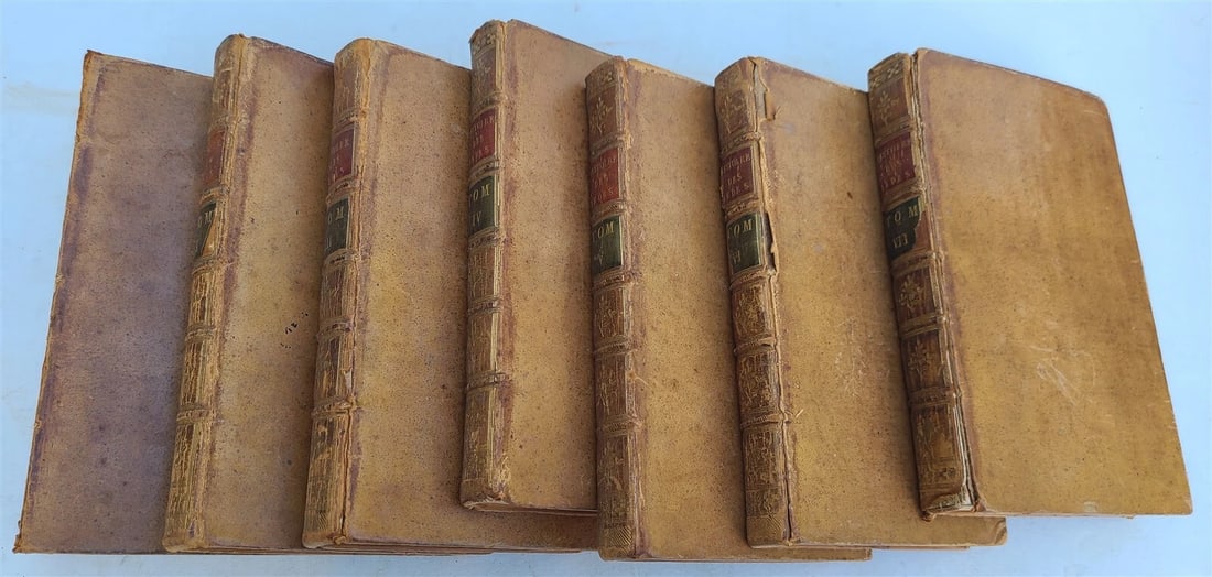 1775 HISTORY of EUROPEAN SETTLEMENTS & TRADE in INDIES 7 VOLUMES antique w/MAPS - 2