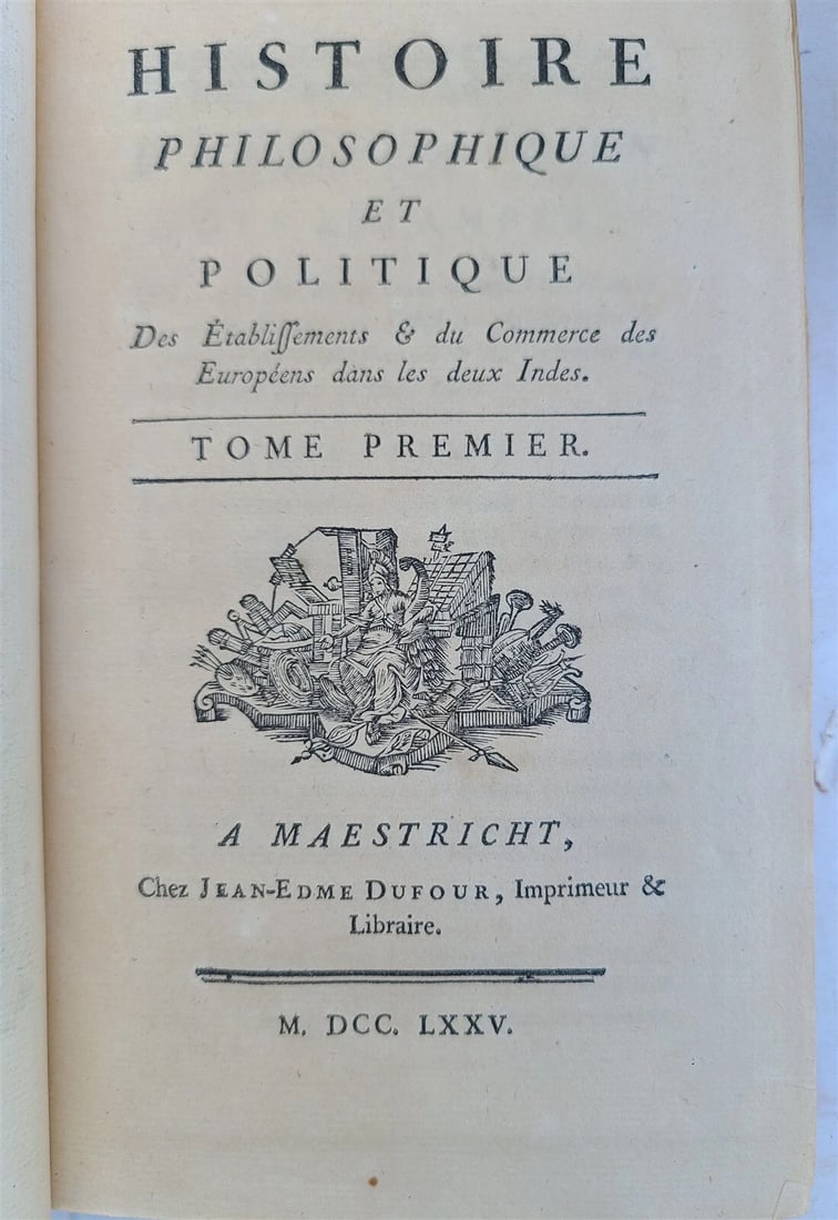 1775 HISTORY of EUROPEAN SETTLEMENTS & TRADE in INDIES 7 VOLUMES antique w/MAPS - 4