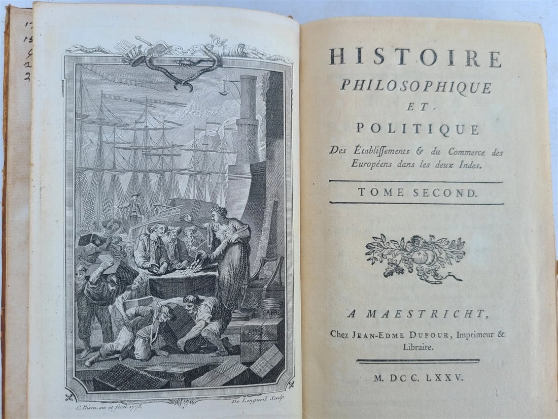 1775 HISTORY of EUROPEAN SETTLEMENTS & TRADE in INDIES 7 VOLUMES antique w/MAPS - 7