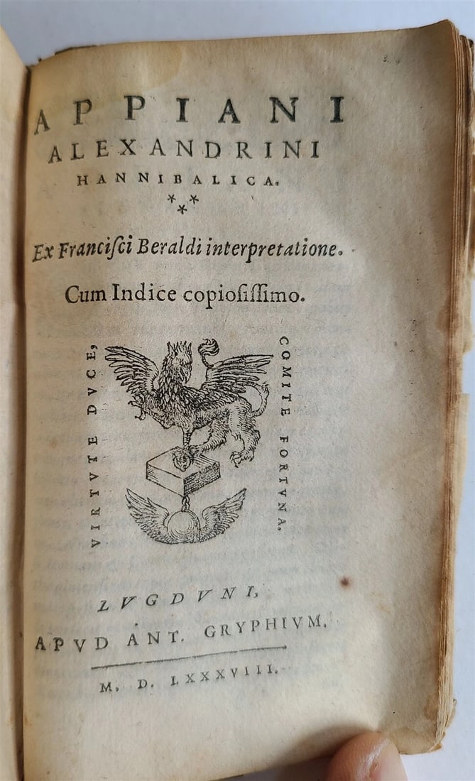 1588 APPIAN ROMAN HISTORY of FOREIGN WARS antique VELLUM in ITALIAN 16th CENTURY - 3