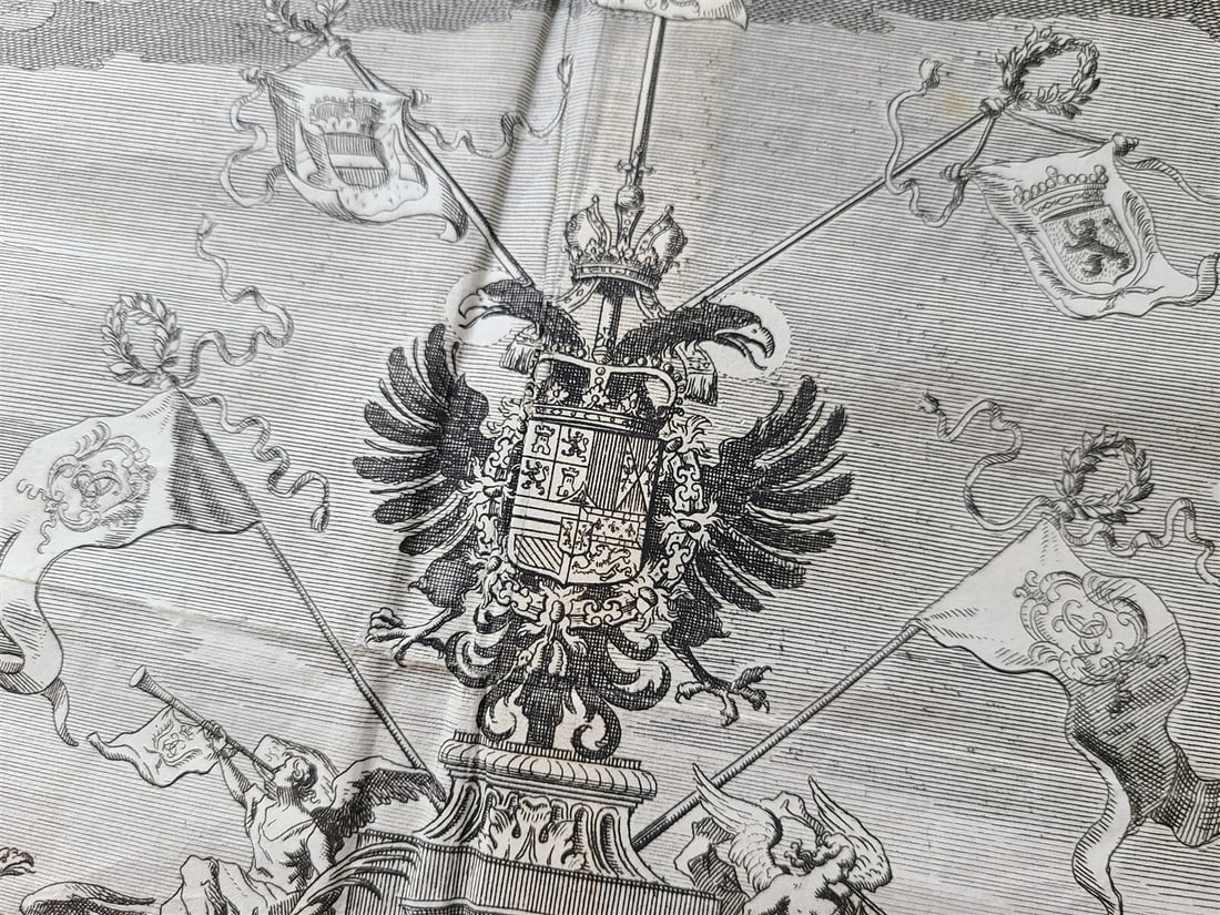 1719 CHARLES VI INAGUARATION LARGE FOLIO ILLUSTRATED w/ FOLD OUT PLATES antique - 11