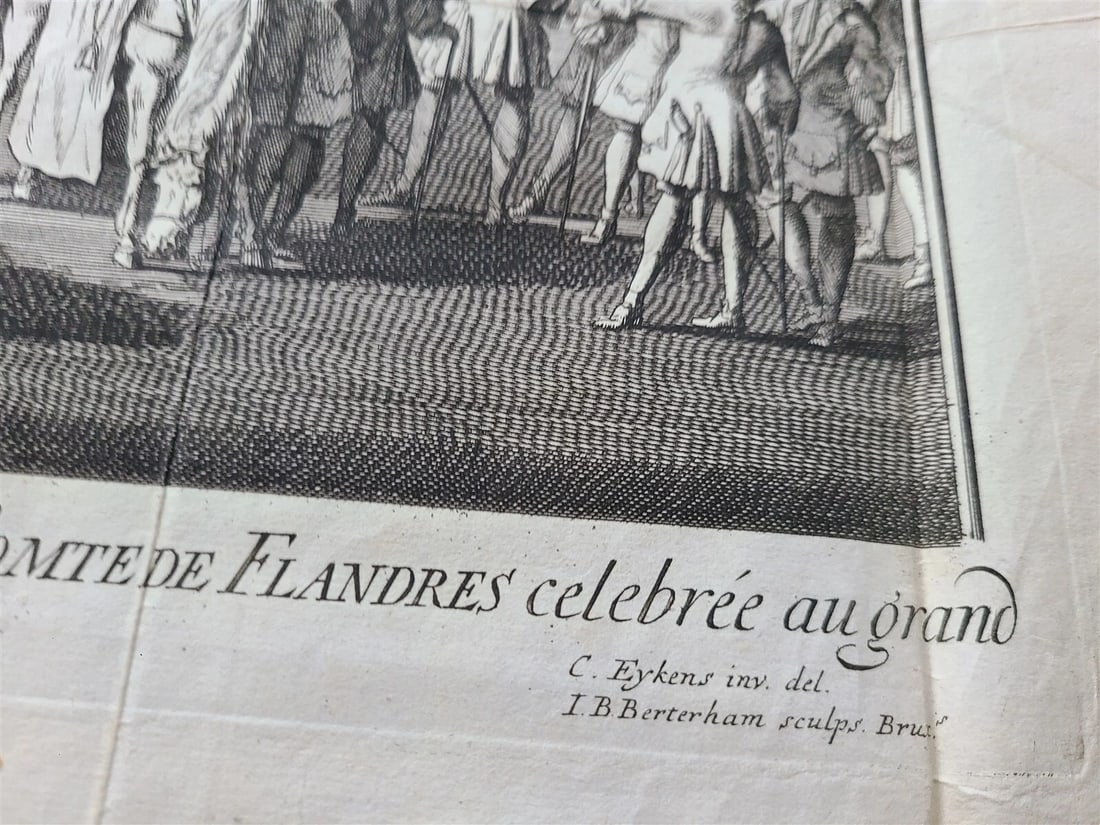 1719 CHARLES VI INAGUARATION LARGE FOLIO ILLUSTRATED w/ FOLD OUT PLATES antique - 13