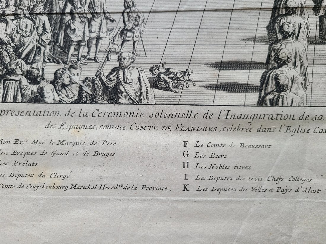 1719 CHARLES VI INAGUARATION LARGE FOLIO ILLUSTRATED w/ FOLD OUT PLATES antique - 8
