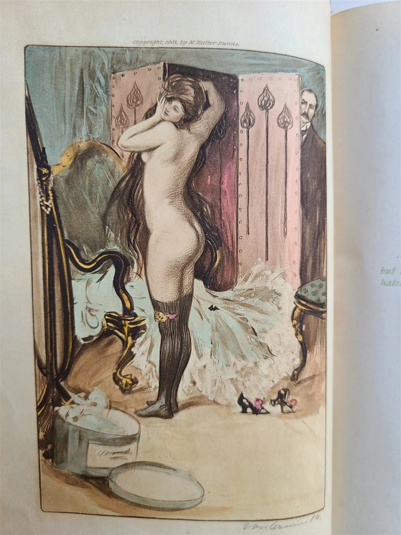 1903 WORKS of GUY De MAUPASSANT 17 VOLUMES antique ILLUSTRATED LTD ED in ENGLISH - 7