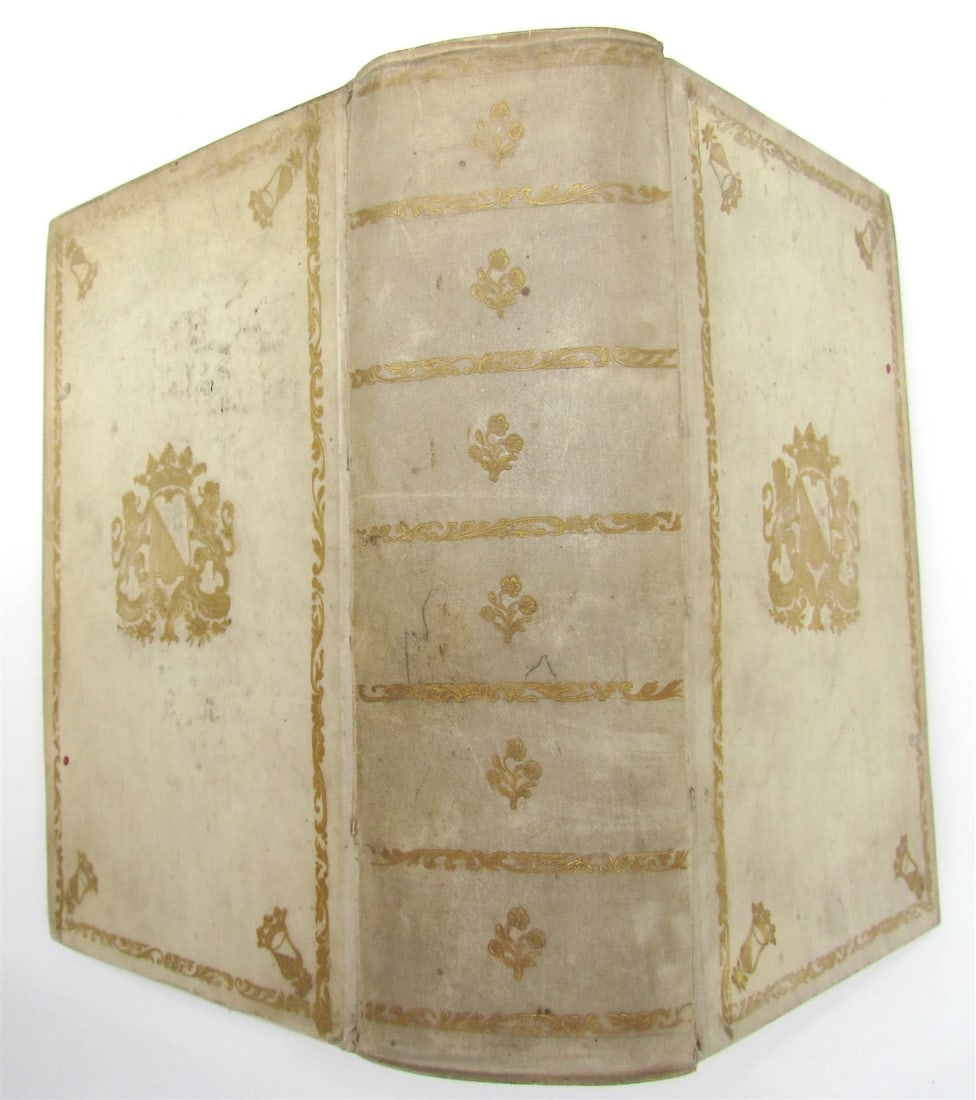 1744 ROMAN HISTORY ARMORIAL VELLUM BINDING antique w/ MAP by LUCIUS FLORUS - 3