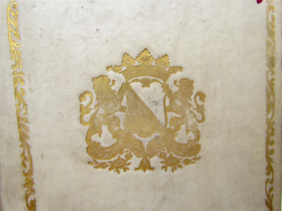 1744 ROMAN HISTORY ARMORIAL VELLUM BINDING antique w/ MAP by LUCIUS FLORUS - 4