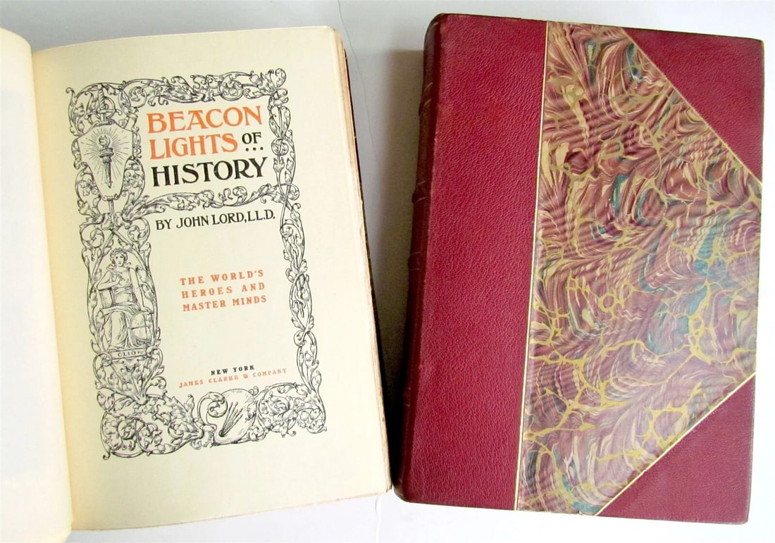 1888-1902 BEACON'S LIGHTS OF HISTORY 15 VOLUMES COMPLETE SET antique ILLUSTRATED - 3