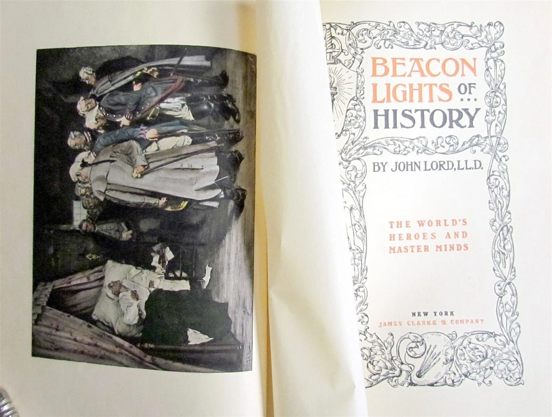 1888-1902 BEACON'S LIGHTS OF HISTORY 15 VOLUMES COMPLETE SET antique ILLUSTRATED - 7