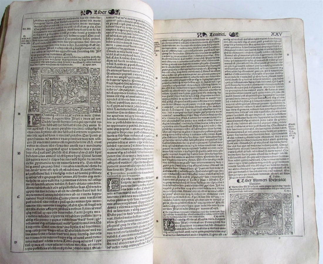 1529 BIBLE ILLUSTRATED LATIN TEXTUS BIBLIE antique FOLIO RARE 16th CENTURY - 7