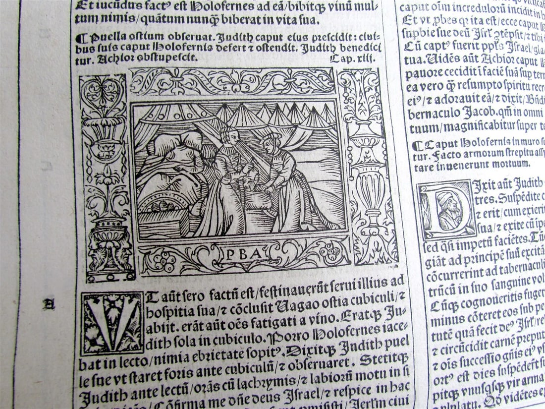 1529 BIBLE ILLUSTRATED LATIN TEXTUS BIBLIE antique FOLIO RARE 16th CENTURY - 9