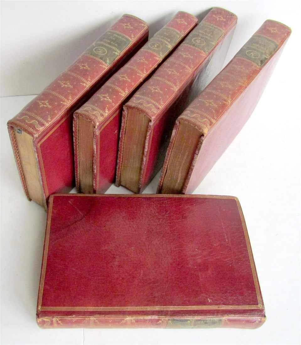 1757 DECAMERON by Giovanni BOCCACCIO antique 5 VOLUMES ILLUSTRATED w/ 110 plates - 8