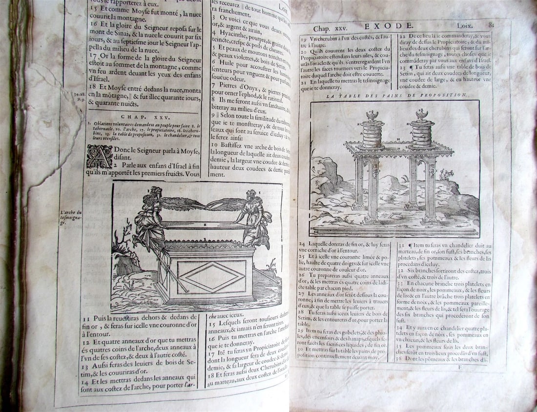 1585 LEUVEN BIBLE illustrated MASSIVE FOLIO antique in FRENCH La Saincte Bible - 5