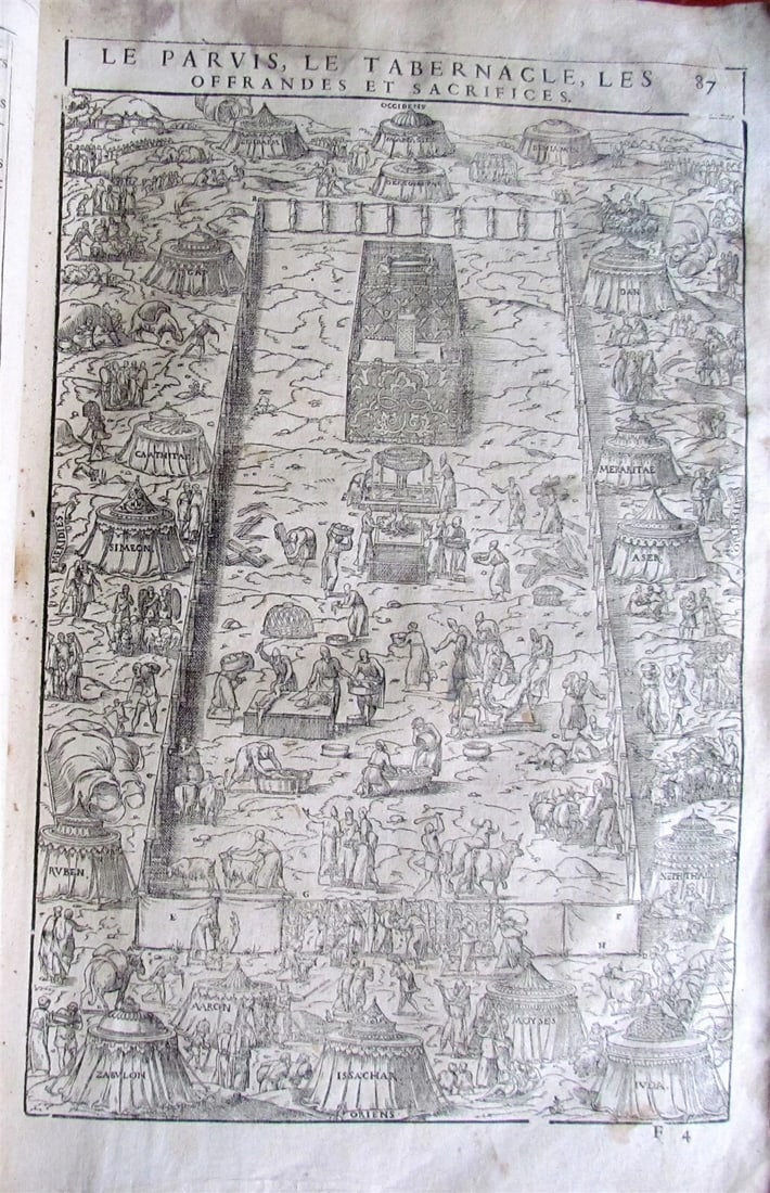 1585 LEUVEN BIBLE illustrated MASSIVE FOLIO antique in FRENCH La Saincte Bible - 6