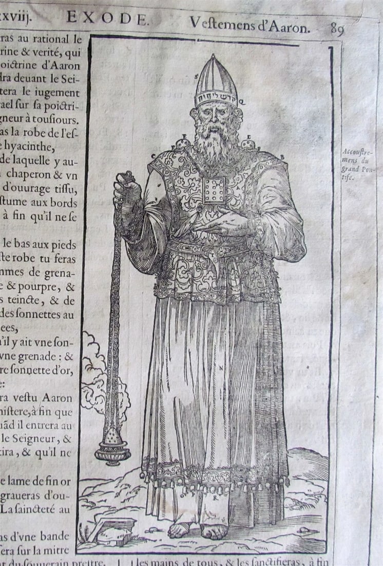 1585 LEUVEN BIBLE illustrated MASSIVE FOLIO antique in FRENCH La Saincte Bible - 7