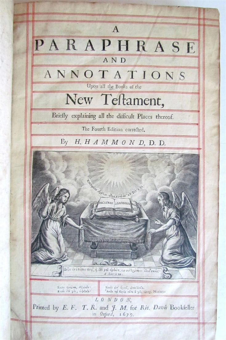 1674-1684 THE WORKES by HENRY HAMMOND 3 volumes antique FOLIOS in ENGLISH - 9
