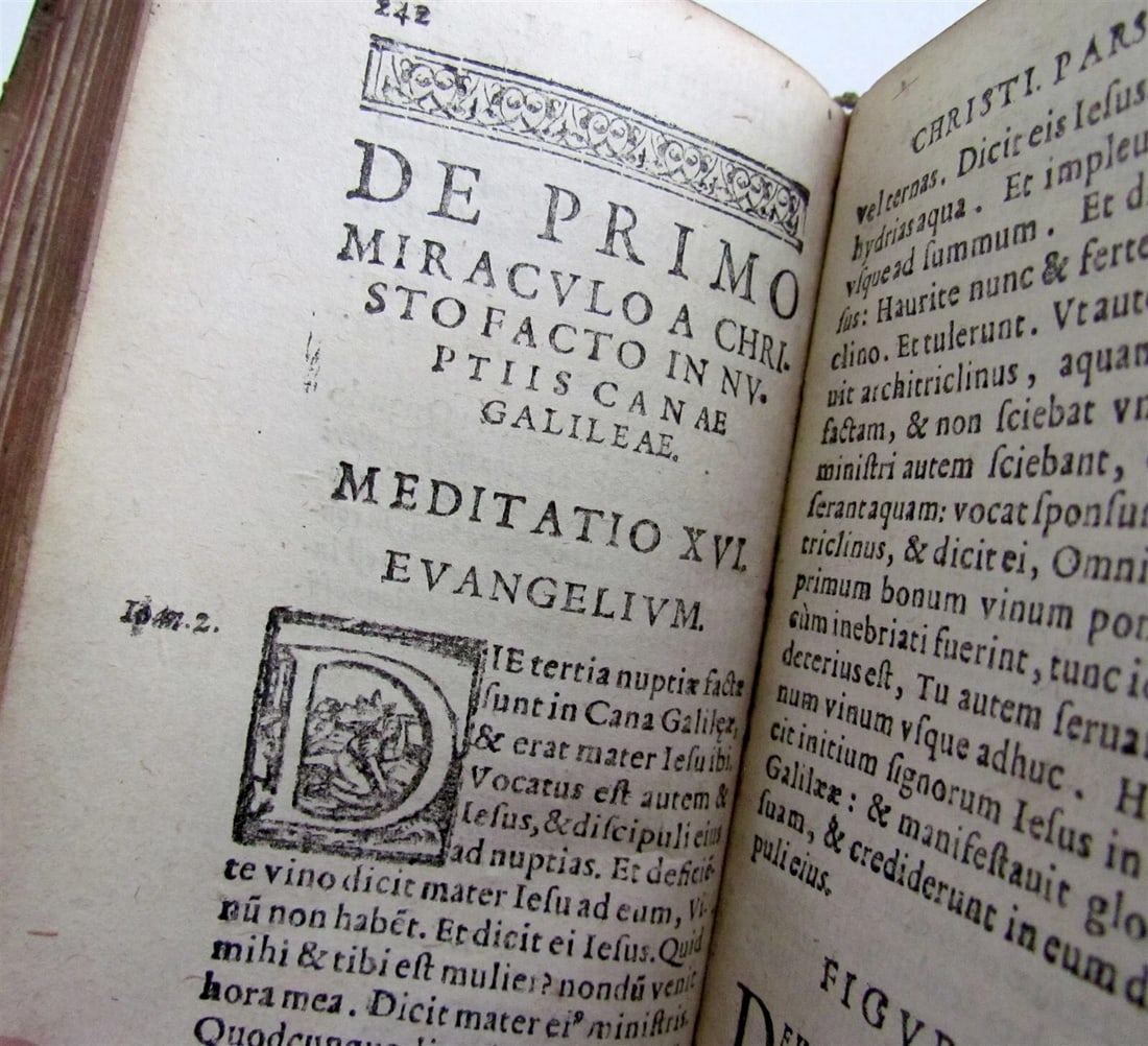 1599 R.P. Vincentii Bruni Jesuit MEDITATIONES antique VELLUM BINDING - 5
