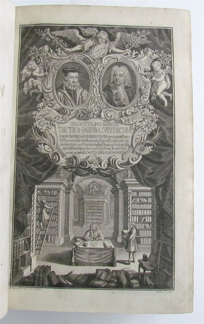 1743 LAW BOOK in Latin Juridical Dictionary antique FOLIO 9 x 14" - 7