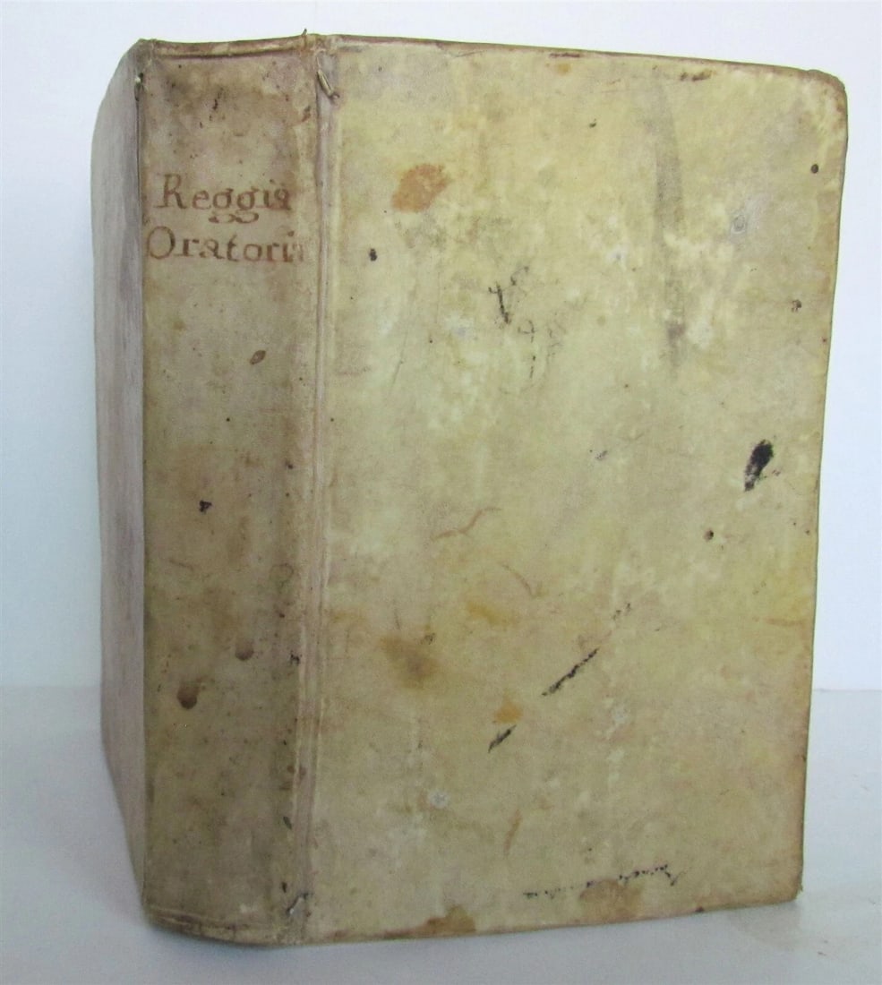 1763 REGGIA ORATORIA by GIOVANNI MARGINI antique VELLUM BOUND ITALIAN GRAMMAR - 2