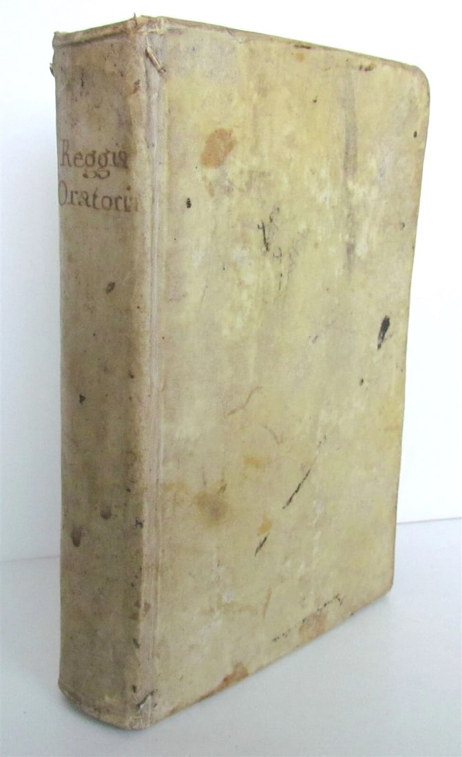 1763 REGGIA ORATORIA by GIOVANNI MARGINI antique VELLUM BOUND ITALIAN GRAMMAR - 3