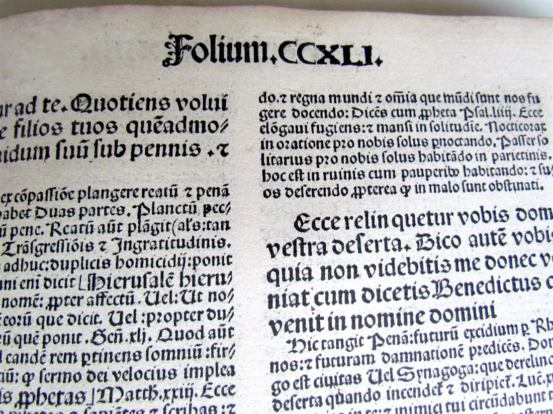 1504 POST INCUNABULA Postille Super Evangeliare by Albertus Magnus antique FOLIO - 9