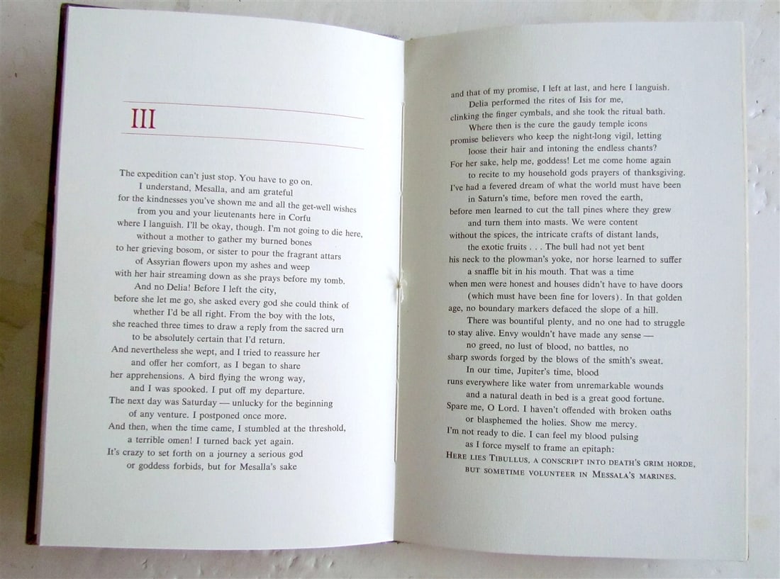 SIGNED LTD EDITION ELEGIES TO DELIA of ALBIUS TIBULLUS translated DAVID SLAVITT - 6