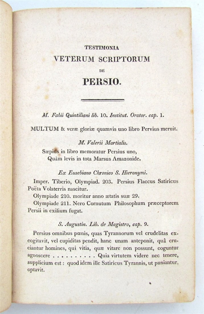 1814 JUNII JUVENALIS et PERSII FLACCI SATIRAE antique 1st American EDITION - 4