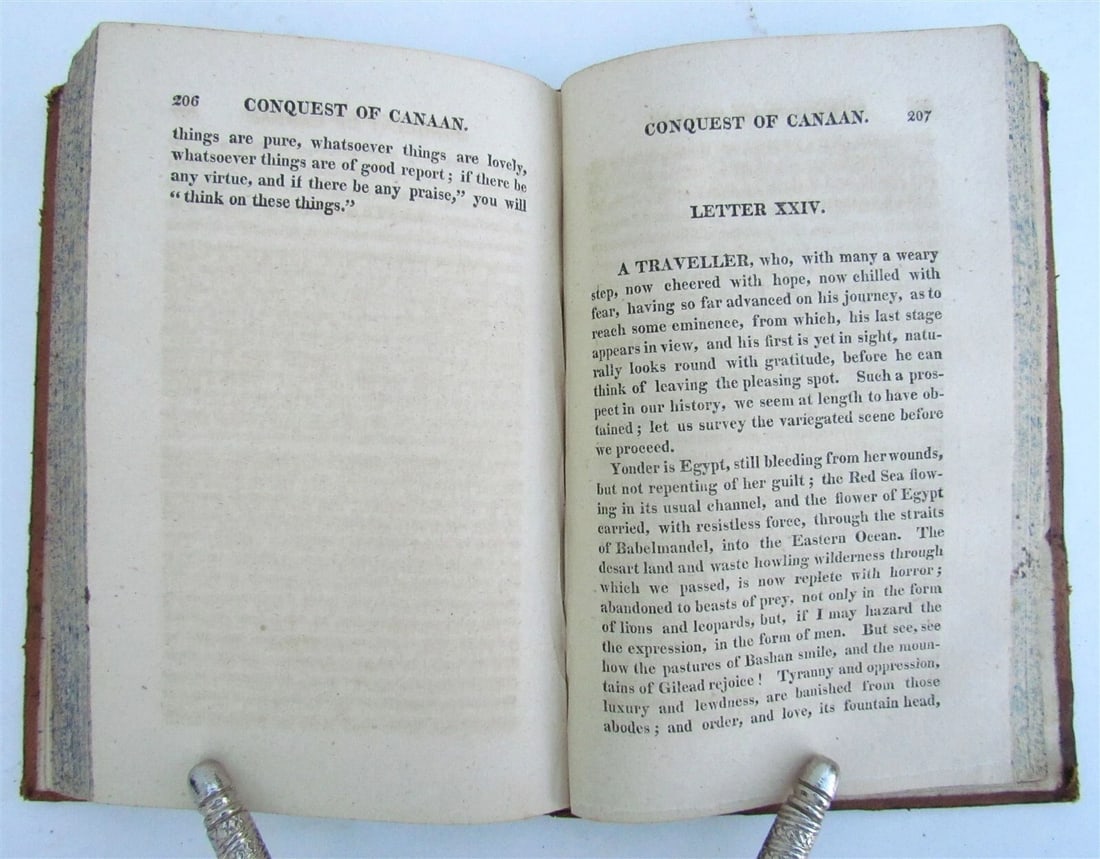 1811 CONQUEST of CANAAN by JOHN MARTIN antique w/ MAP AMERICANA Frankford - 4