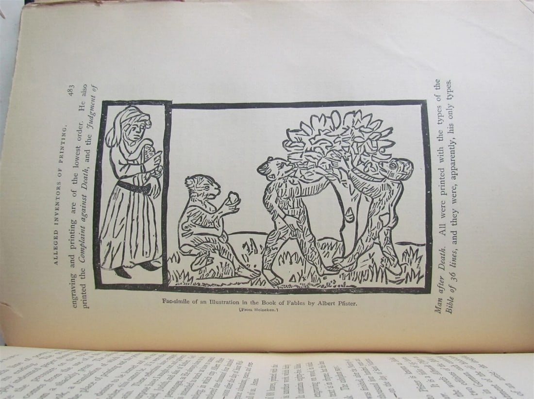 1878 INVENTION of PRINTING by T. de VINNE ILLUSTRATED antique SIGNED by AUTHOR! - 12