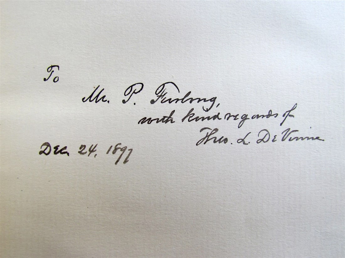 1878 INVENTION of PRINTING by T. de VINNE ILLUSTRATED antique SIGNED by AUTHOR! - 3