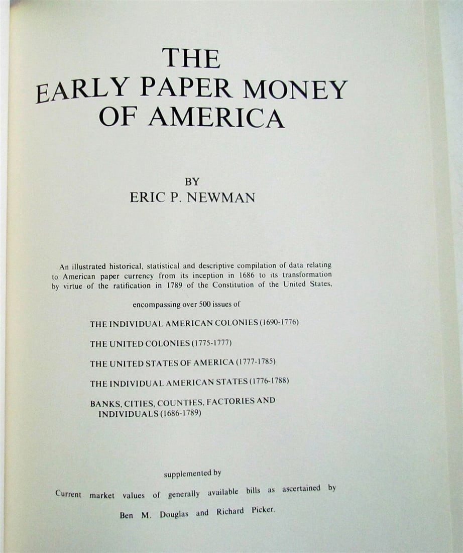 1967 EARLY PAPER MONEY OF AMERICA FIRST EDITION folio - 2