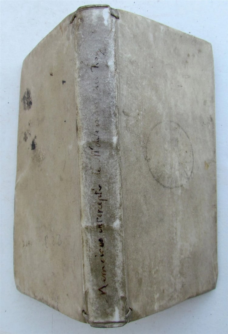 1668 Hugues de LYONNE MEMOIRES MILITARY THEME antique VELLUM BOUND in FRENCH - 2