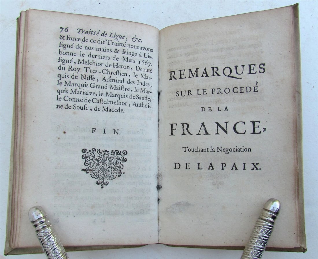 1668 Hugues de LYONNE MEMOIRES MILITARY THEME antique VELLUM BOUND in FRENCH - 4