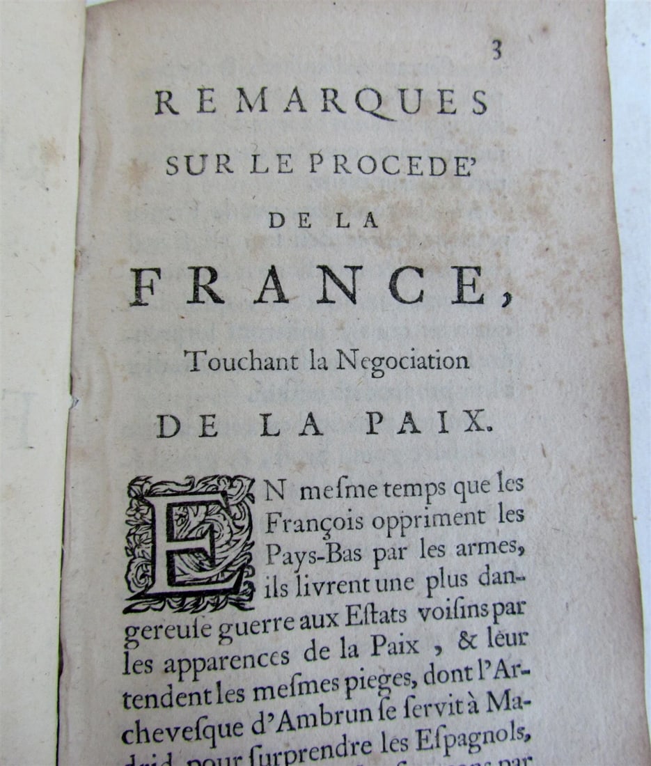 1668 Hugues de LYONNE MEMOIRES MILITARY THEME antique VELLUM BOUND in FRENCH - 5
