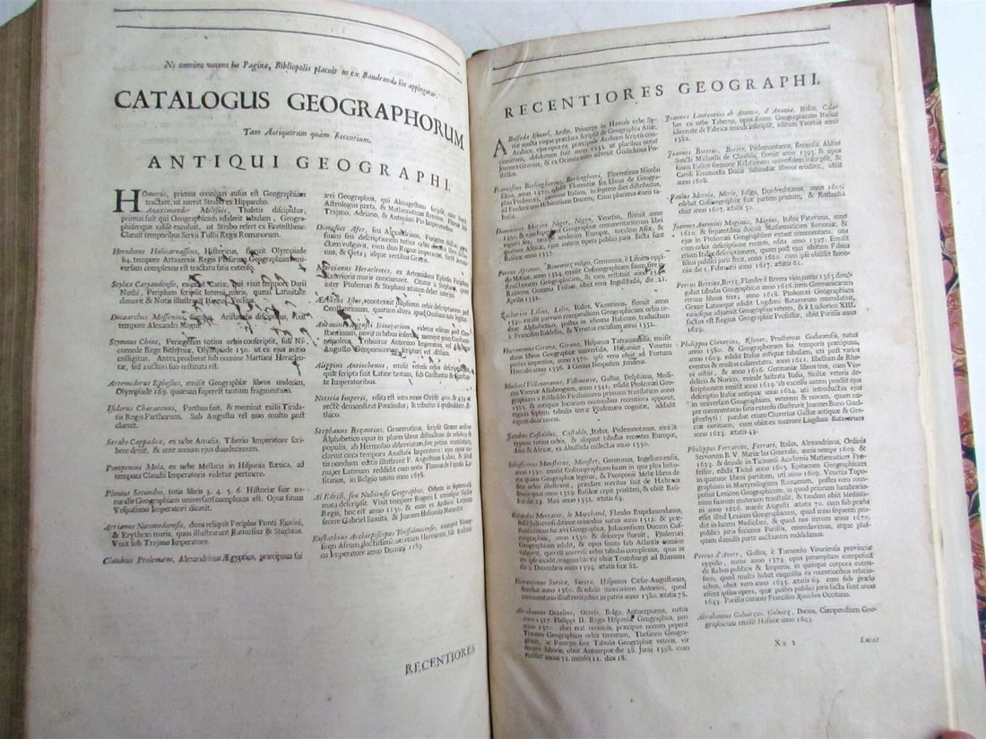 1686 Dictionarium Historicum Geographicum Poeticum antique in LATIN FOLIO - 8