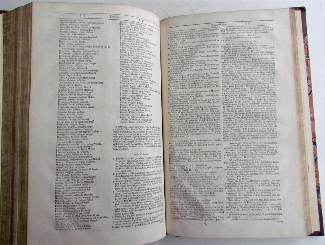 1686 Dictionarium Historicum Geographicum Poeticum antique in LATIN FOLIO - 9