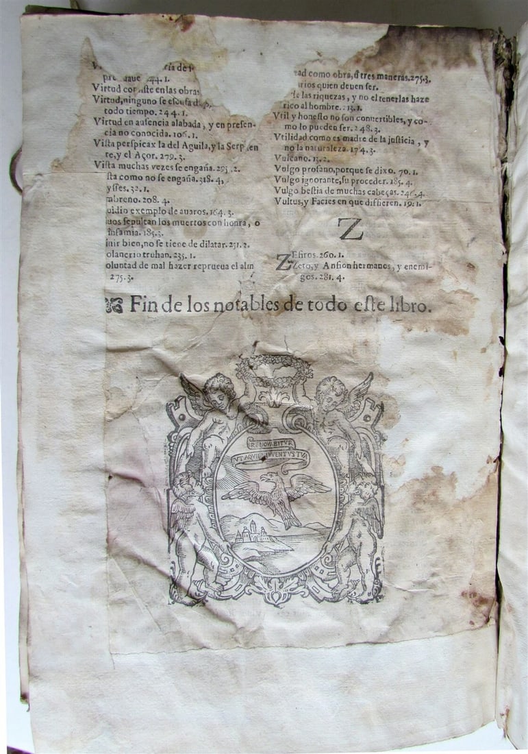1599 HORACE WORKS in SPANISH antique POETRY VELLUM Q. HORATII FLACCI V.de Biedma - 12