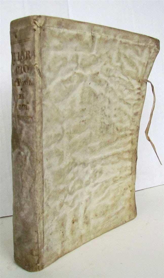 1599 HORACE WORKS in SPANISH antique POETRY VELLUM Q. HORATII FLACCI V.de Biedma - 3