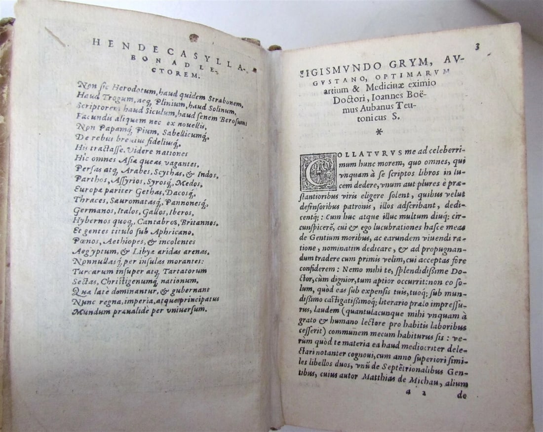 1561 RARE ETHNOGRAPHIC WORK Mores leges et ritus by Johann Boemus ANTIQUE 16th C - 5
