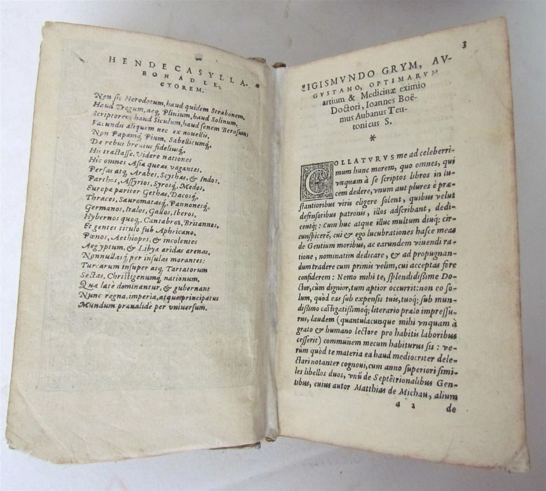 1561 RARE ETHNOGRAPHIC WORK Mores leges et ritus by Johann Boemus ANTIQUE 16th C - 9