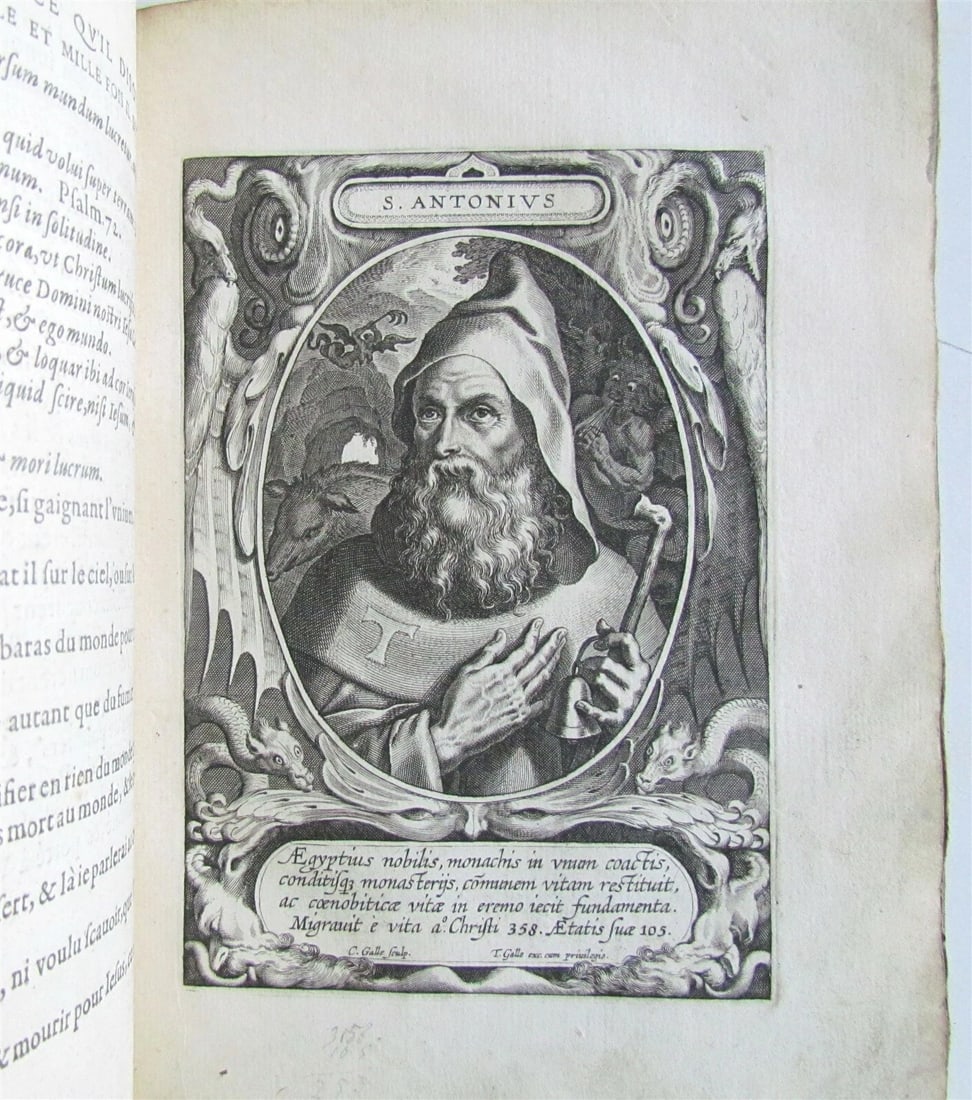 1634 ILLUSTRATED LIVES of MAIN FOUNDERS of RELIGIOUS ORDERS ANTIQUE 39 ENGR. - 5