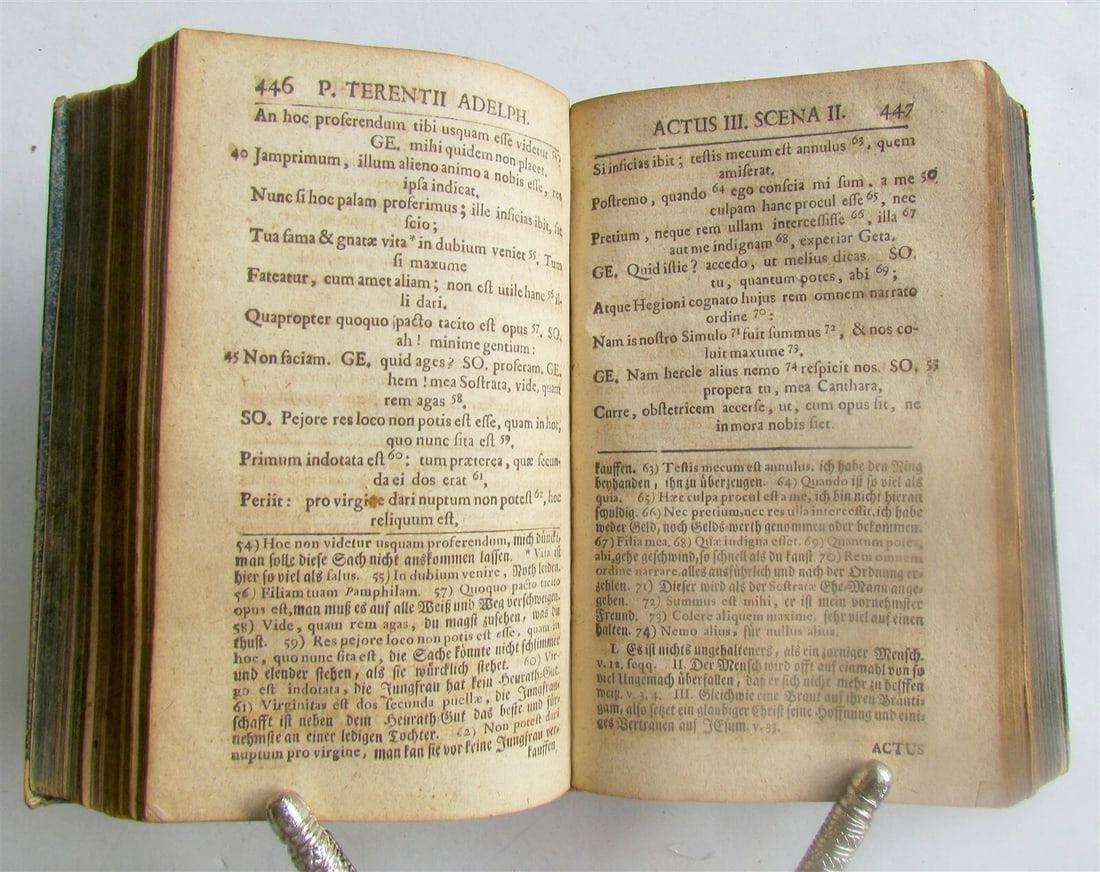 1731 TERENCE PLAYS in GERMAN antique Comoediae Sex - 5