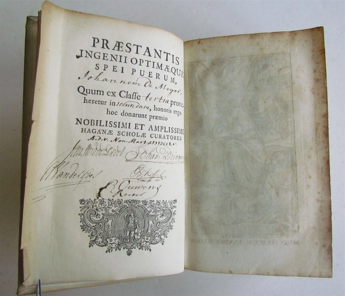 1732 AFRI COMOEDIAE SEX by TERENCE PRIZED VELLUM BINDING ANTIQUE P.TERENTII - 4