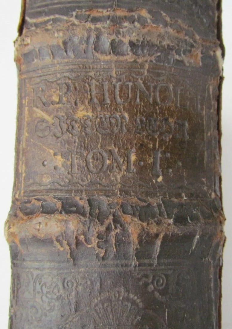 1740 ANTIQUE LEATHER BOUND FOLIO by FRANCISCO HUNOLT in GERMAN - 2
