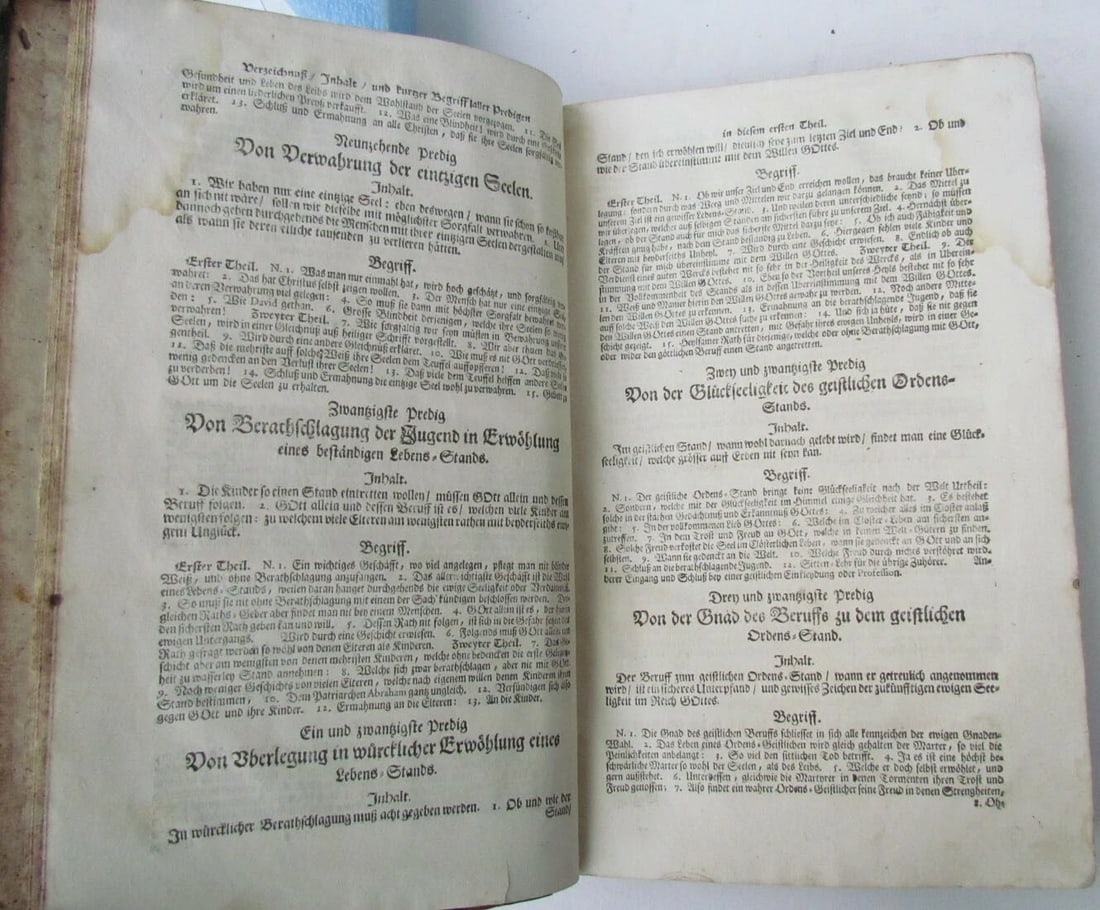 1740 ANTIQUE LEATHER BOUND FOLIO by FRANCISCO HUNOLT in GERMAN - 5